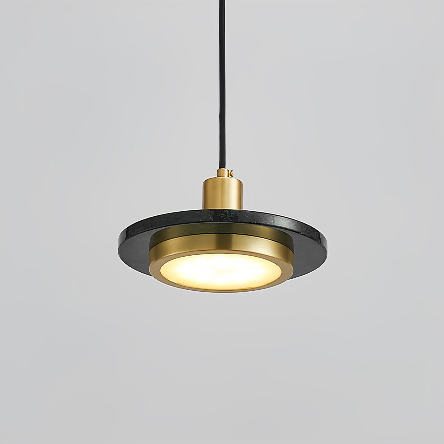 Bram Pendant Lamp Marble Double Circle Modern