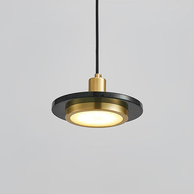 Bram Pendant Lamp Marble Double Circle Modern