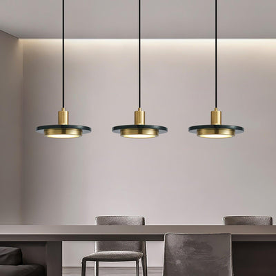 Bram Pendant Lamp Marble Double Circle Modern