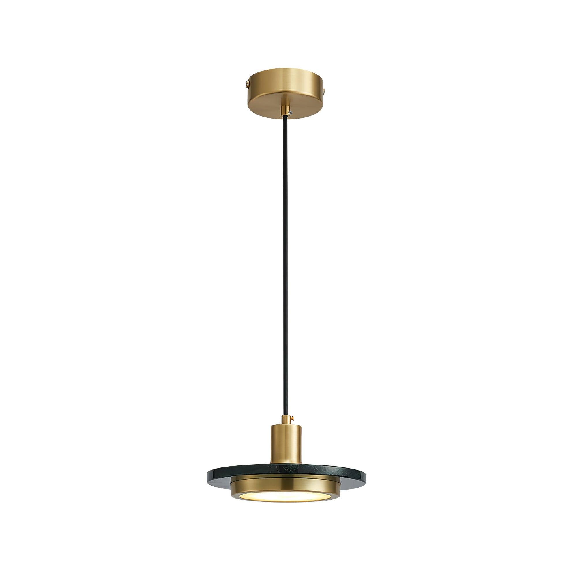 Bram Pendant Lamp Marble Double Circle Modern