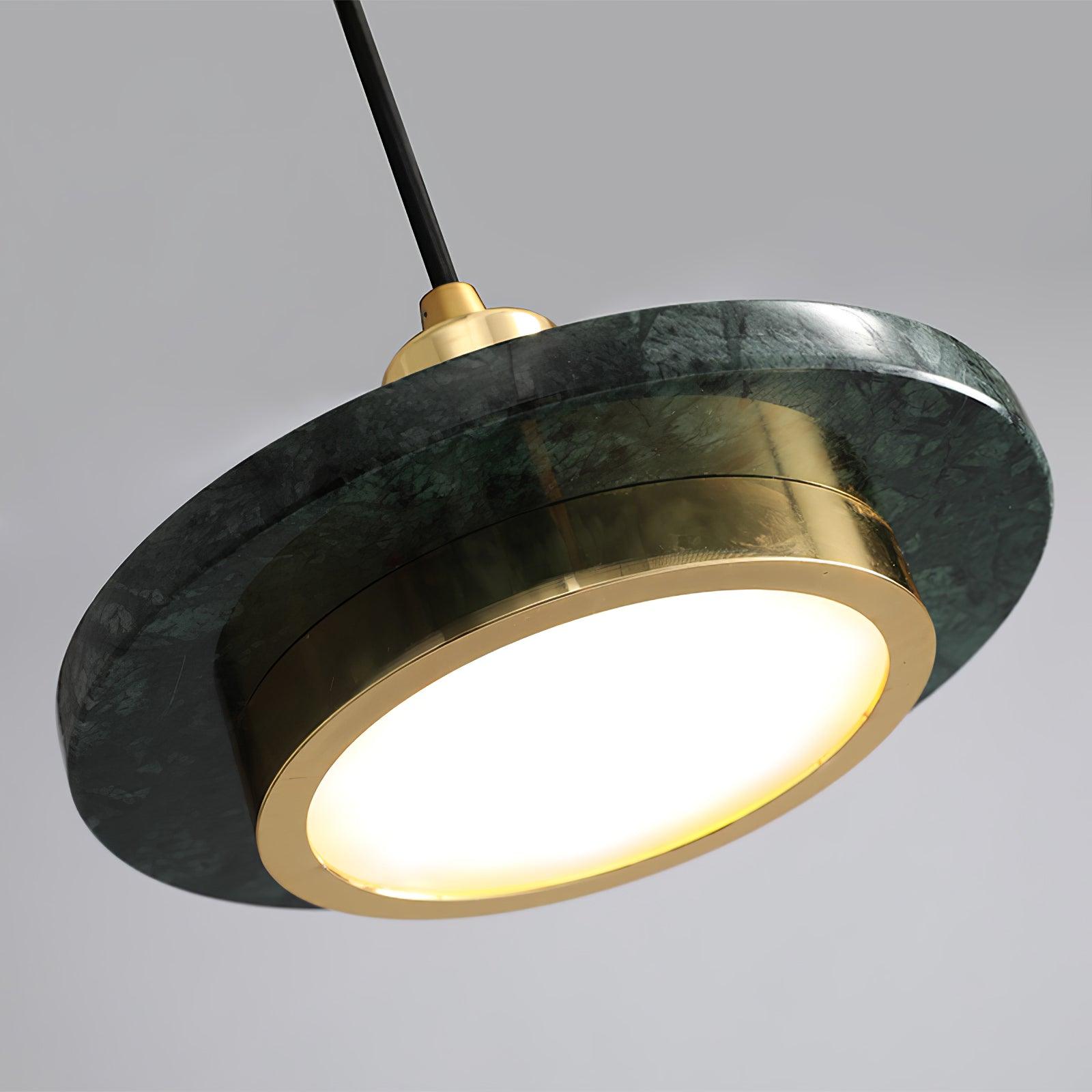 Bram Pendant Lamp Marble Double Circle Modern
