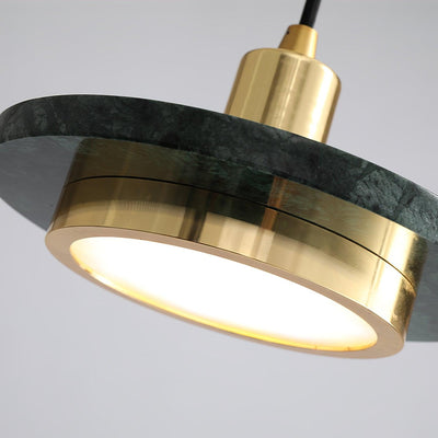 Bram Pendant Lamp Marble Double Circle Modern
