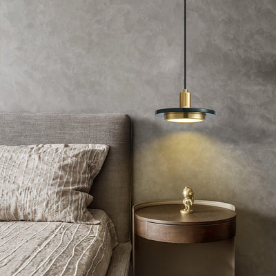 Bram Pendant Lamp Marble Double Circle Modern