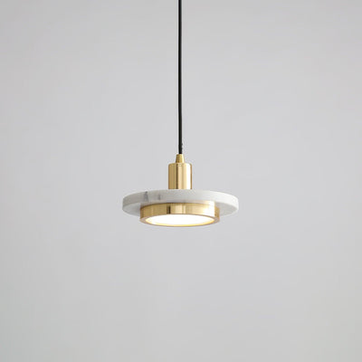 Bram Pendant Lamp Marble Double Circle Modern