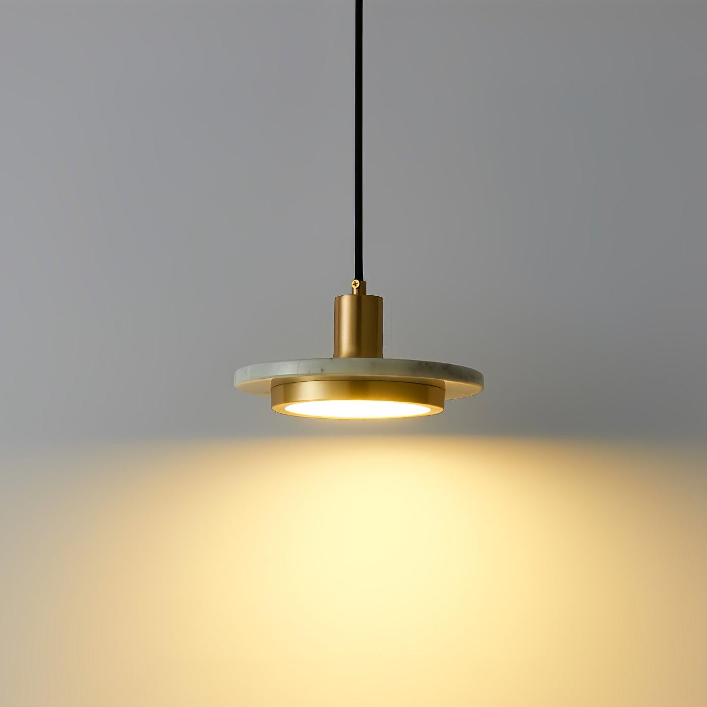 Bram Pendant Lamp Marble Double Circle Modern
