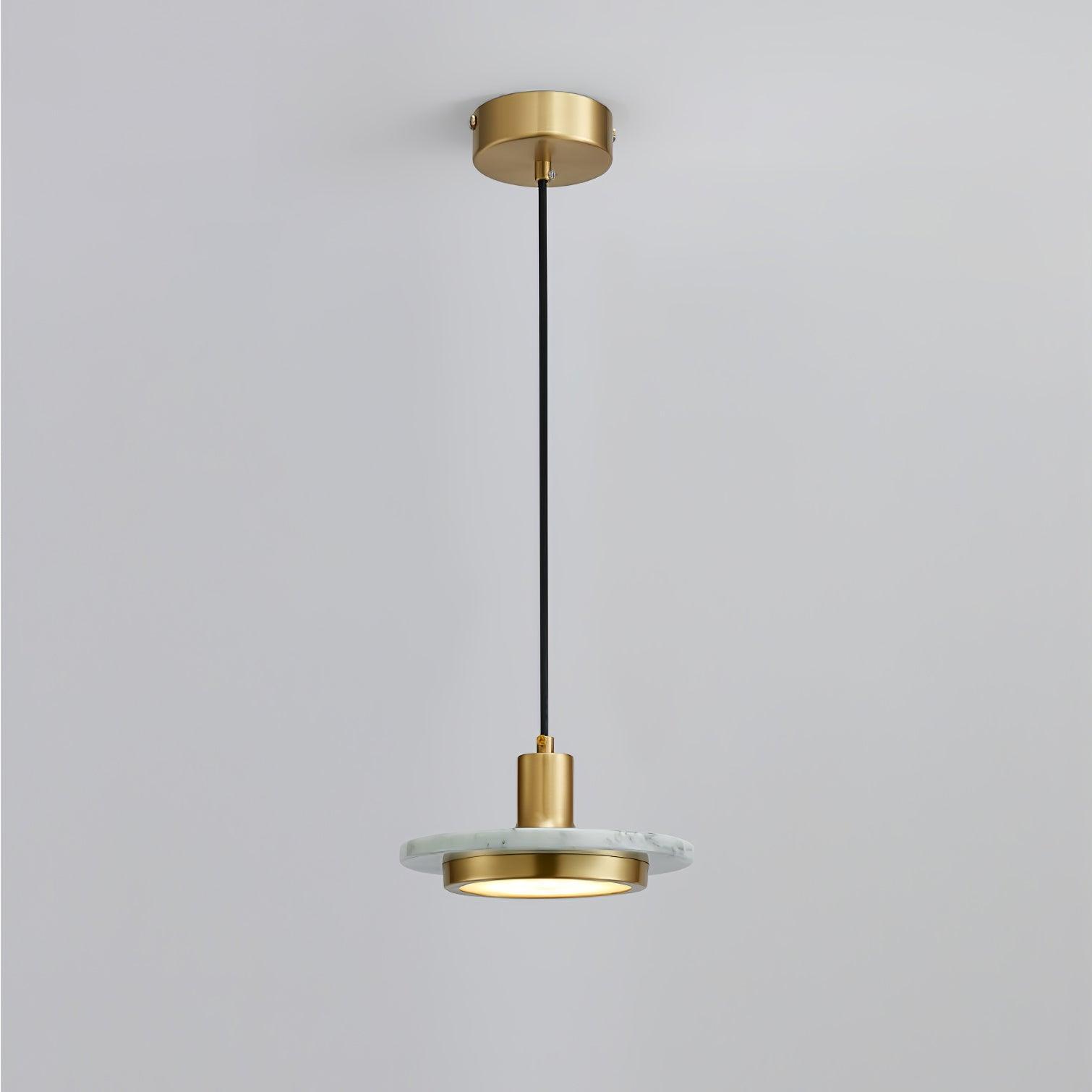 Bram Pendant Lamp Marble Double Circle Modern