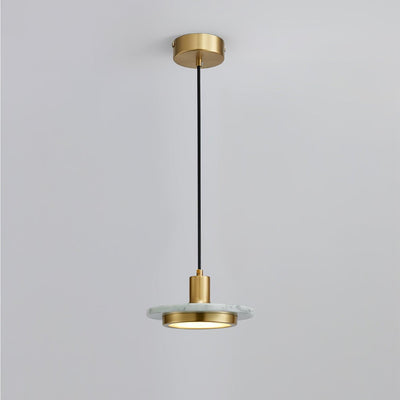 Bram Pendant Lamp Marble Double Circle Modern