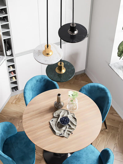 Bram Pendant Lamp Marble Double Circle Modern