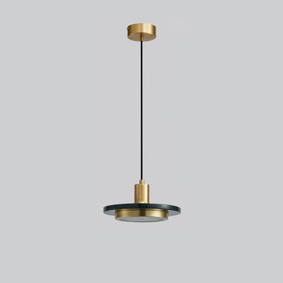 Bram Pendant Lamp Marble Double Circle Modern
