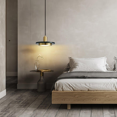 Bram Pendant Lamp Marble Double Circle Modern