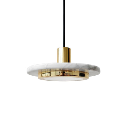 Bram Pendant Lamp Marble Double Circle Modern