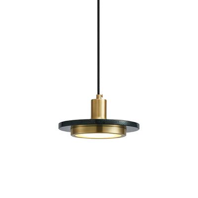 Bram Pendant Lamp Marble Double Circle Modern