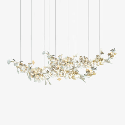Double-Layer Ginkgo Ceramic Chandelier