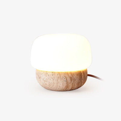 Eldoreth Dome Base Travertine Table Lamp