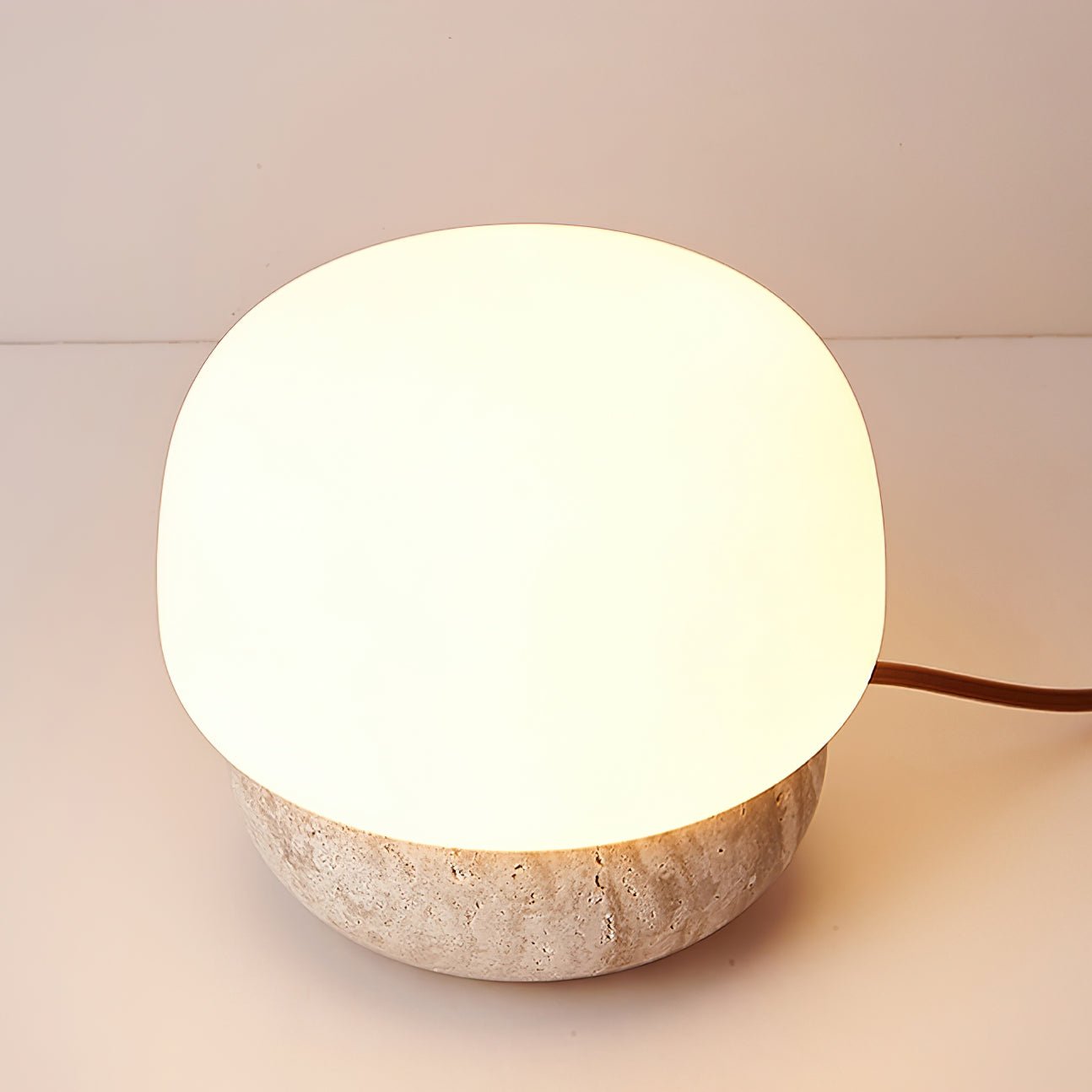 Eldoreth Dome Base Travertine Table Lamp