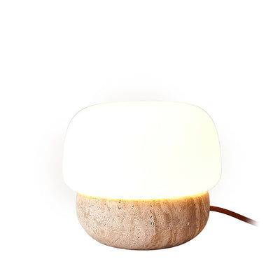 Eldoreth Dome Base Travertine Table Lamp
