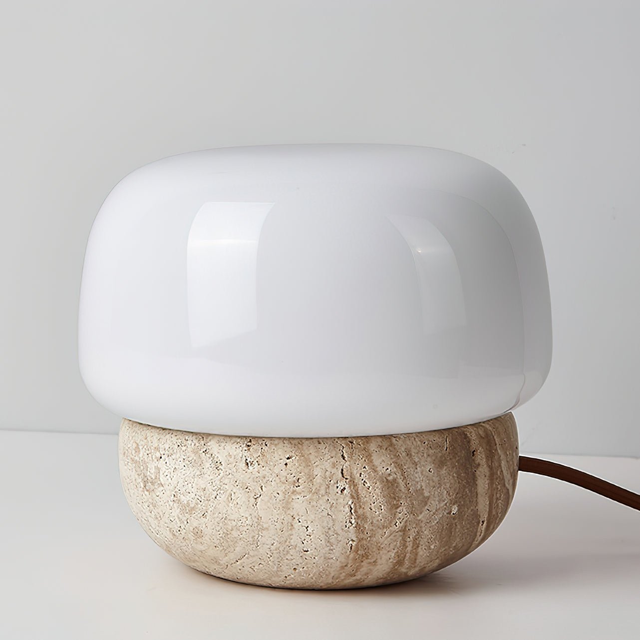 Eldoreth Dome Base Travertine Table Lamp