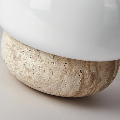 Eldoreth Dome Base Travertine Table Lamp