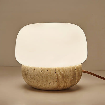 Eldoreth Dome Base Travertine Table Lamp