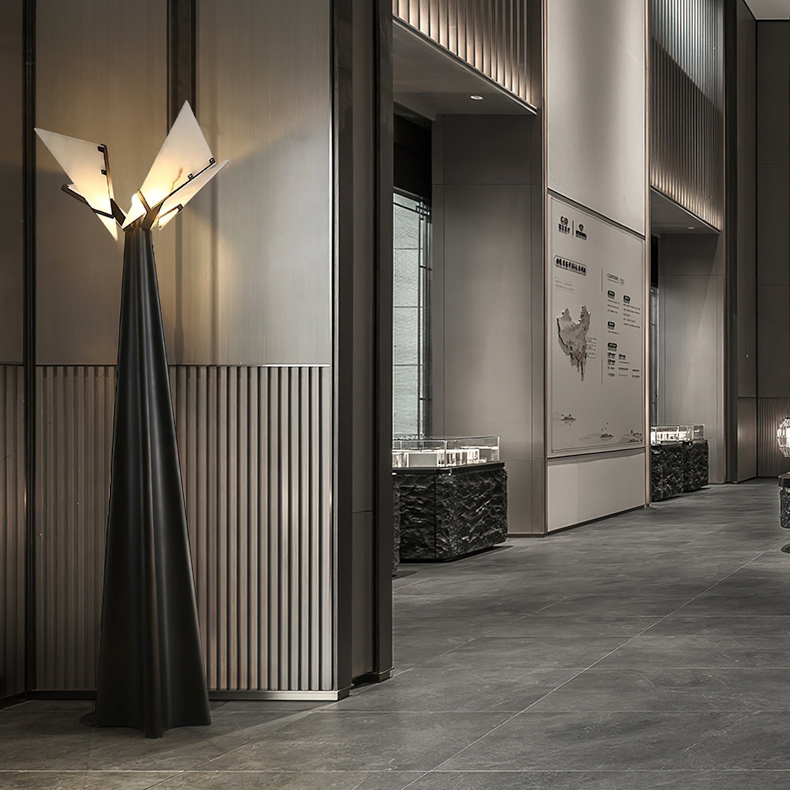 Spire Alabaster Floor Lamp
