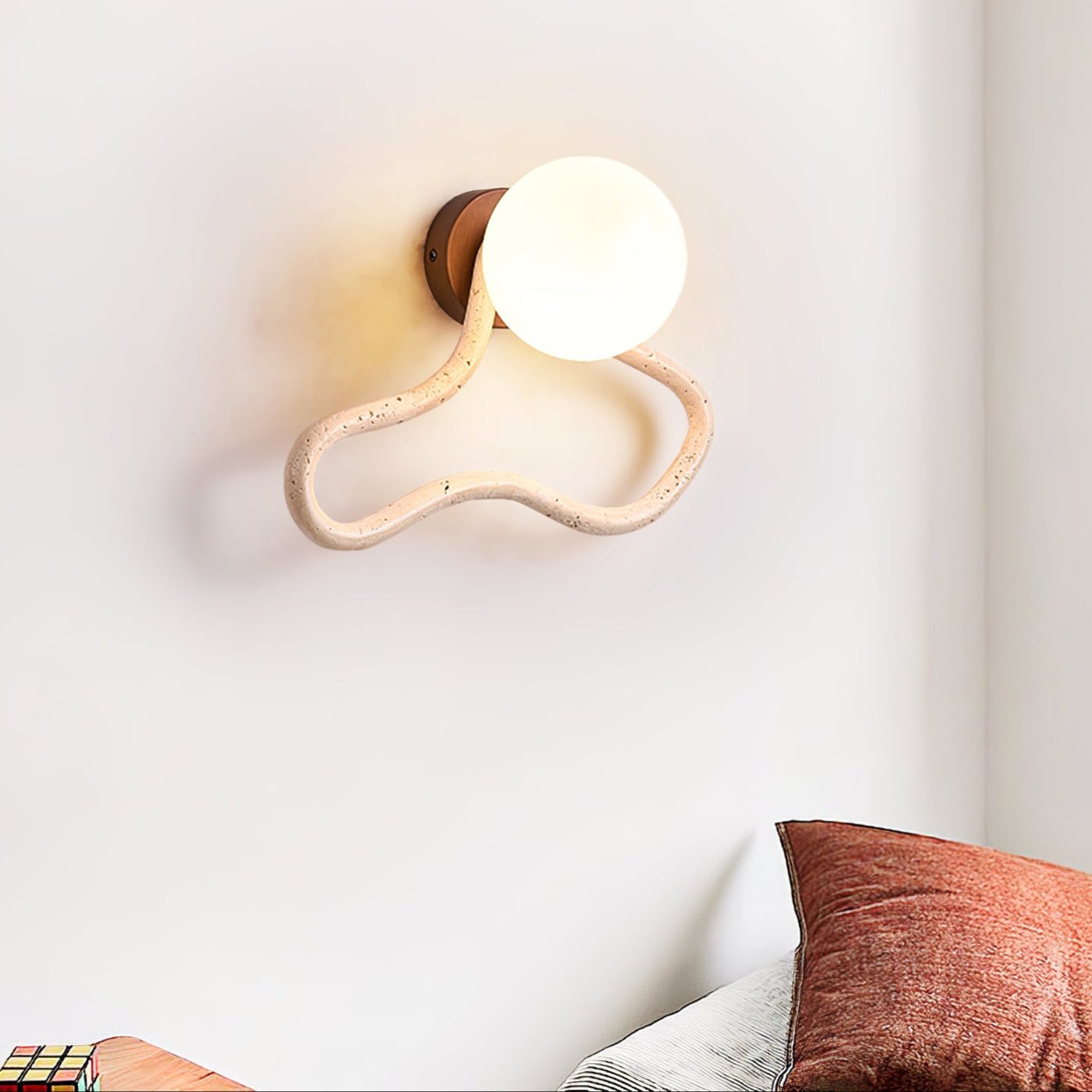 Meldox Travertine Wall Sconce
