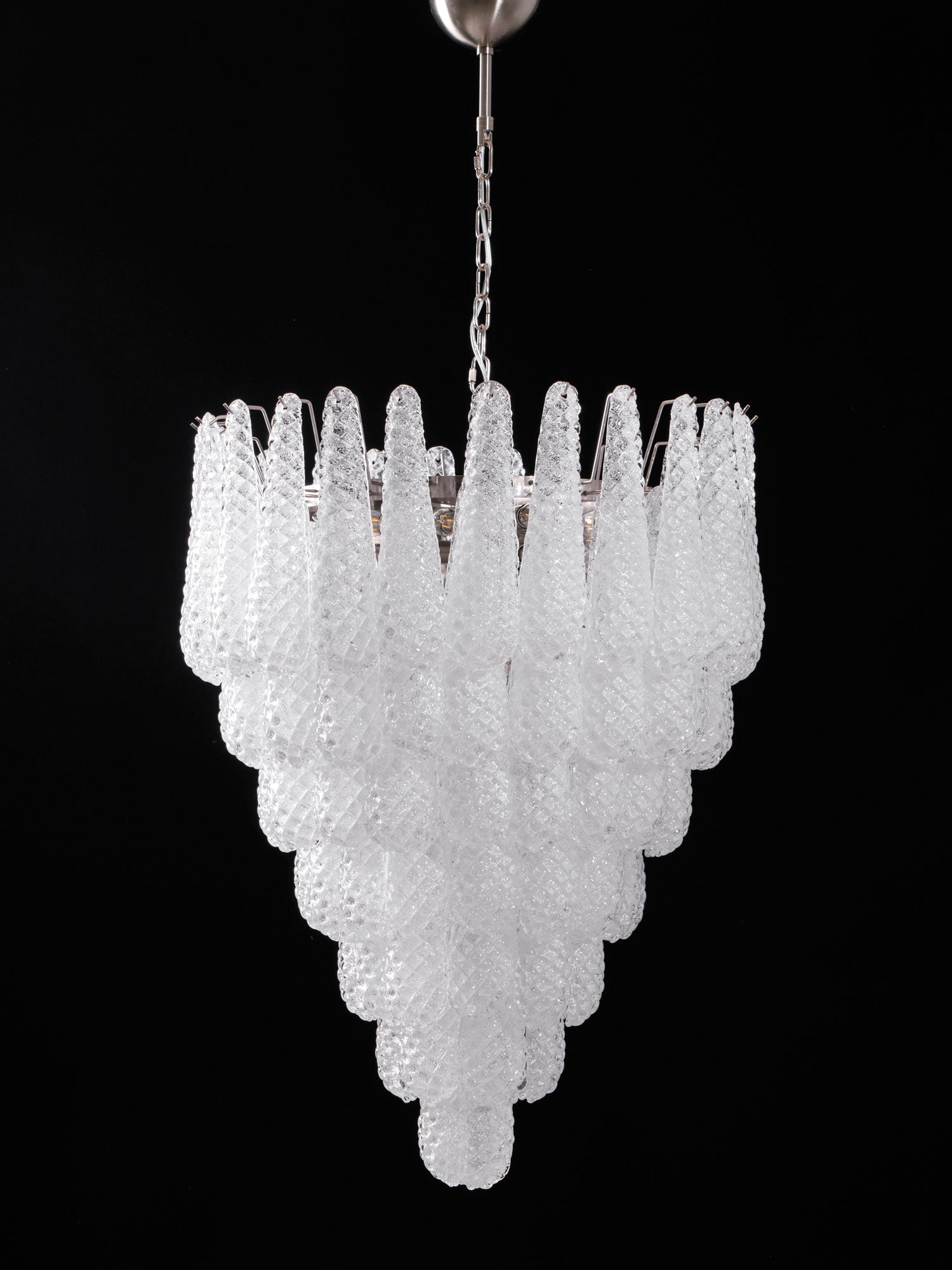 Lioralella Chandelier Clear Droplets Murano Glass Waterfall Diamond