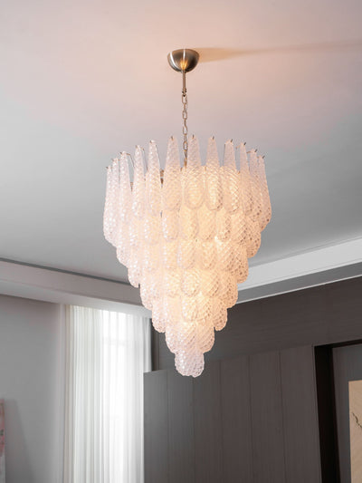 Lioralella Chandelier Clear Droplets Murano Glass Waterfall Diamond