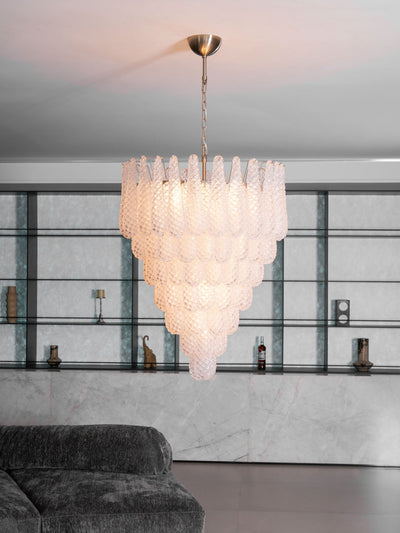 Lioralella Chandelier Clear Droplets Murano Glass Waterfall Diamond