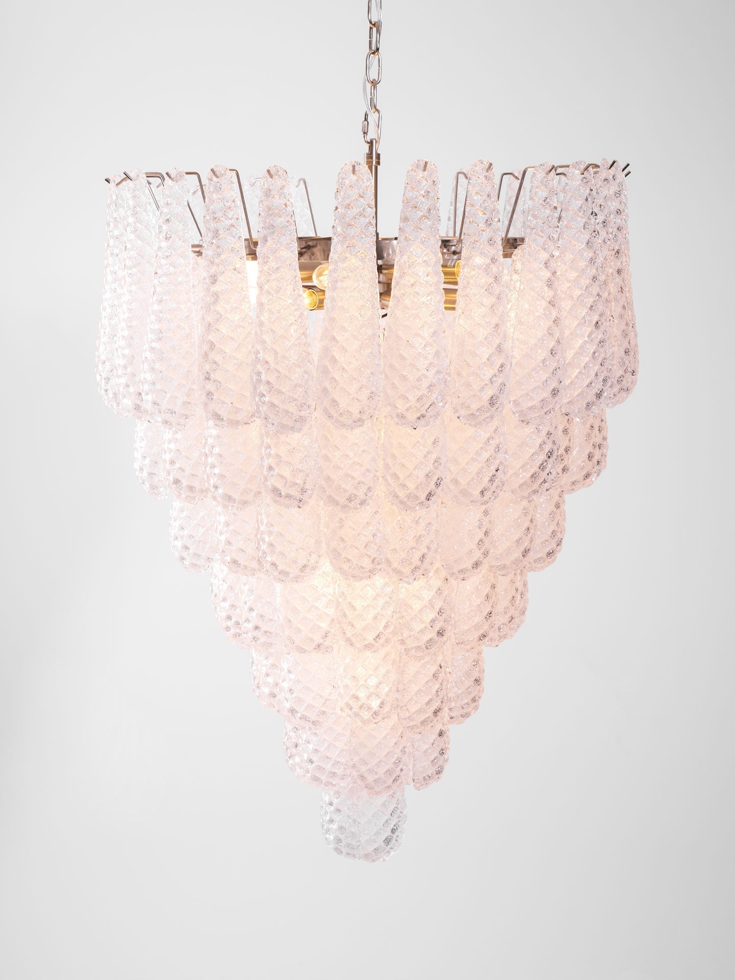 Lioralella Chandelier Clear Droplets Murano Glass Waterfall Diamond