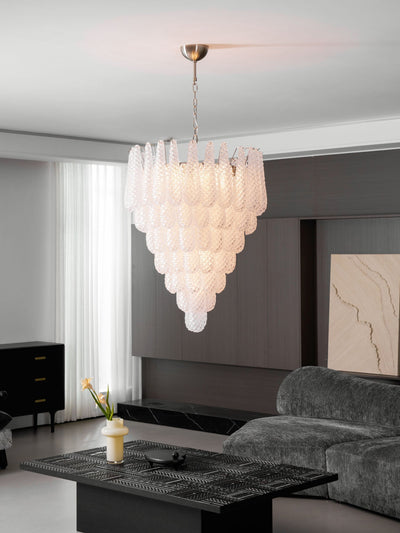 Lioralella Chandelier Clear Droplets Murano Glass Waterfall Diamond