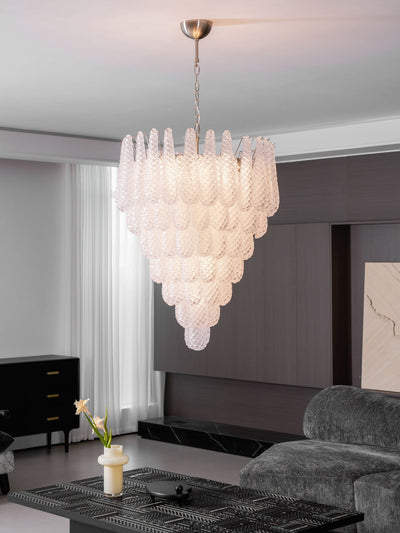 Lioralella Chandelier Clear Droplets Murano Glass Waterfall Diamond