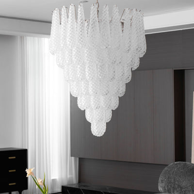 Lioralella Chandelier Clear Droplets Murano Glass Waterfall Diamond