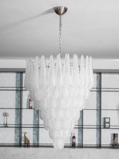 Lioralella Chandelier Clear Droplets Murano Glass Waterfall Diamond