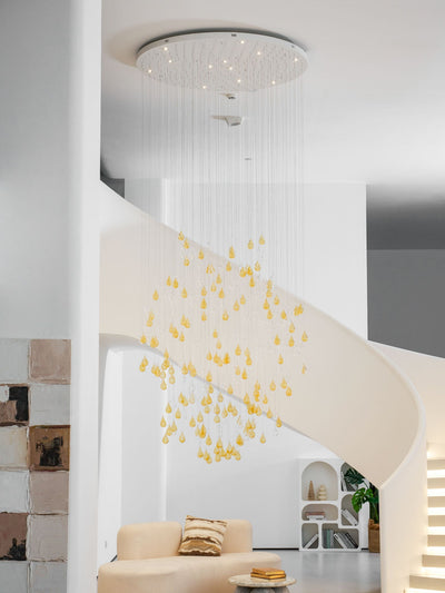 Droplets Cascading Chandelier