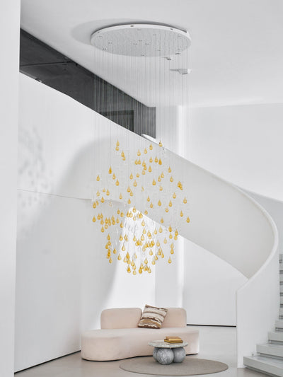 Droplets Cascading Chandelier
