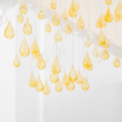 Droplets Cascading Chandelier