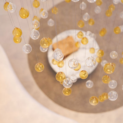 Droplets Cascading Chandelier