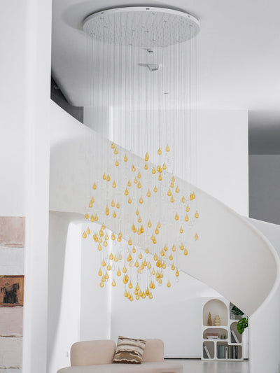 Droplets Cascading Chandelier