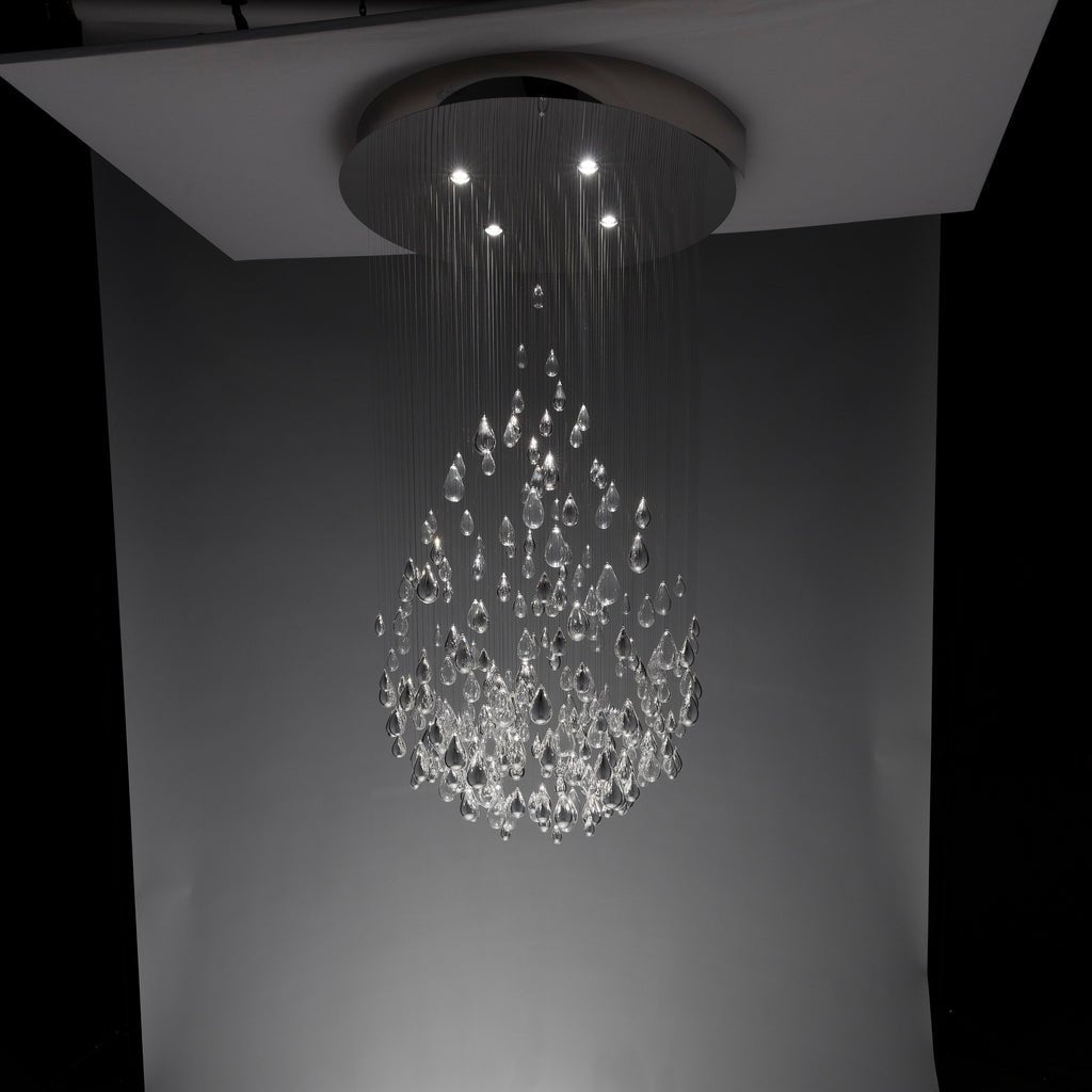 Droplets Cascading Chandelier