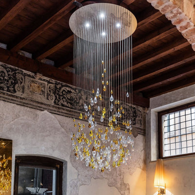 Droplets Cascading Chandelier