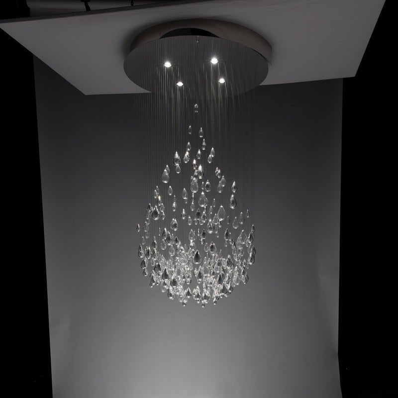 Droplets Cascading Chandelier