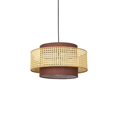 Zerither Rattan Fabric Pendant Light