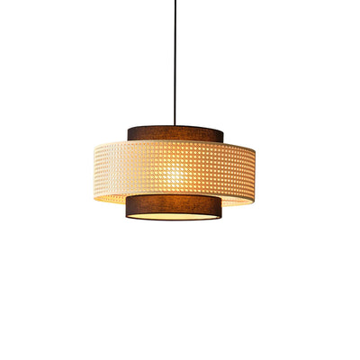 Zerither Rattan Fabric Pendant Light
