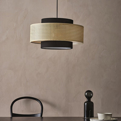 Zerither Rattan Fabric Pendant Light