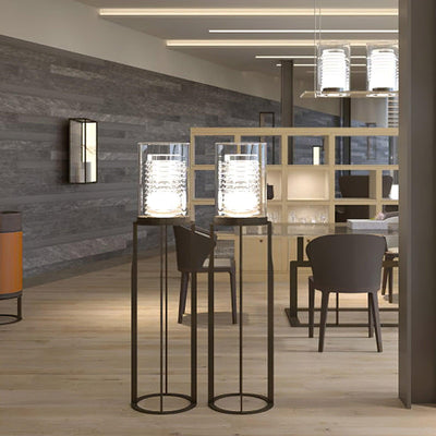 Lioraielle Dual Cylinder Glass Floor Lamp