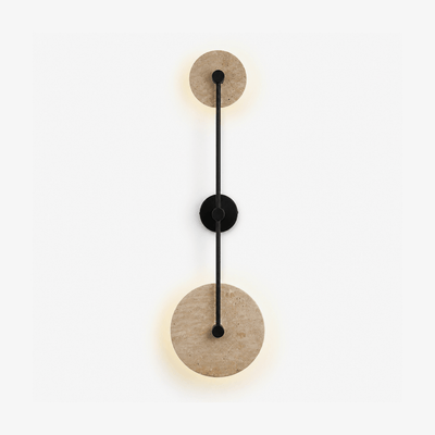 Noraline Disc Travertine Wall Sconce