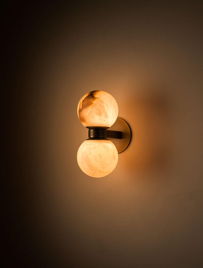 Lush Globe Alabaster Wall Lamp