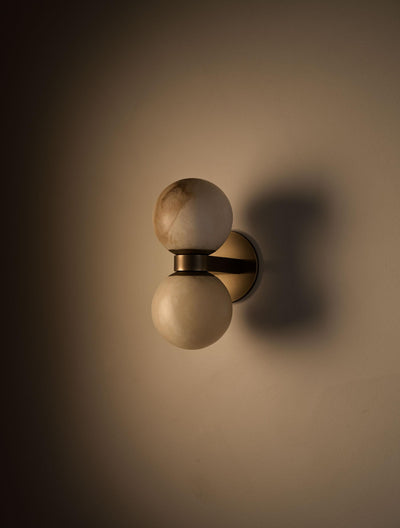 Lush Globe Alabaster Wall Lamp