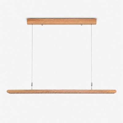 Dual Louver Wood Linear Pendant Lamp