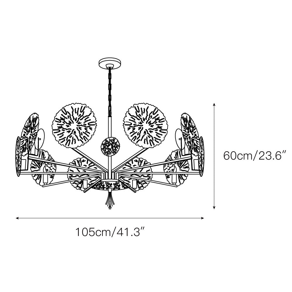 Dandelion Brass Chandelier